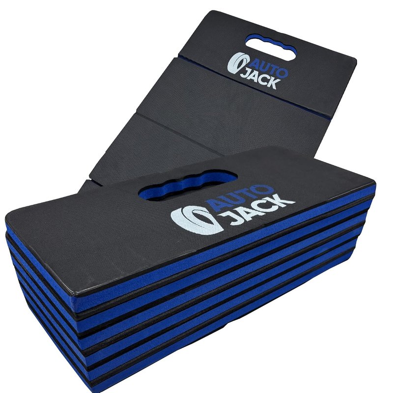 Autojack Folding Kneeling Pad Working Mat 455mm Gardening Kneeling Mat for use Kneeling Mechanics pad for Garden & Mechanic Workshop Use Thick EVA Foam cushion Can be used for Garage or garden use.