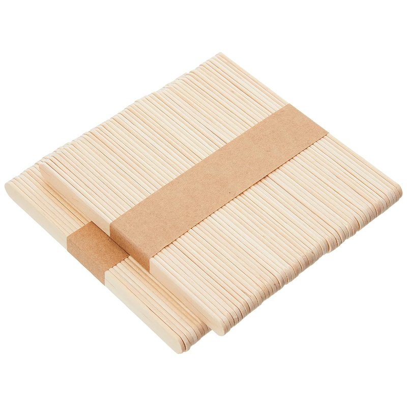 2 x 50 Lollipop Craft Sticks (Natural or Colored) (Natural) by ark Craft