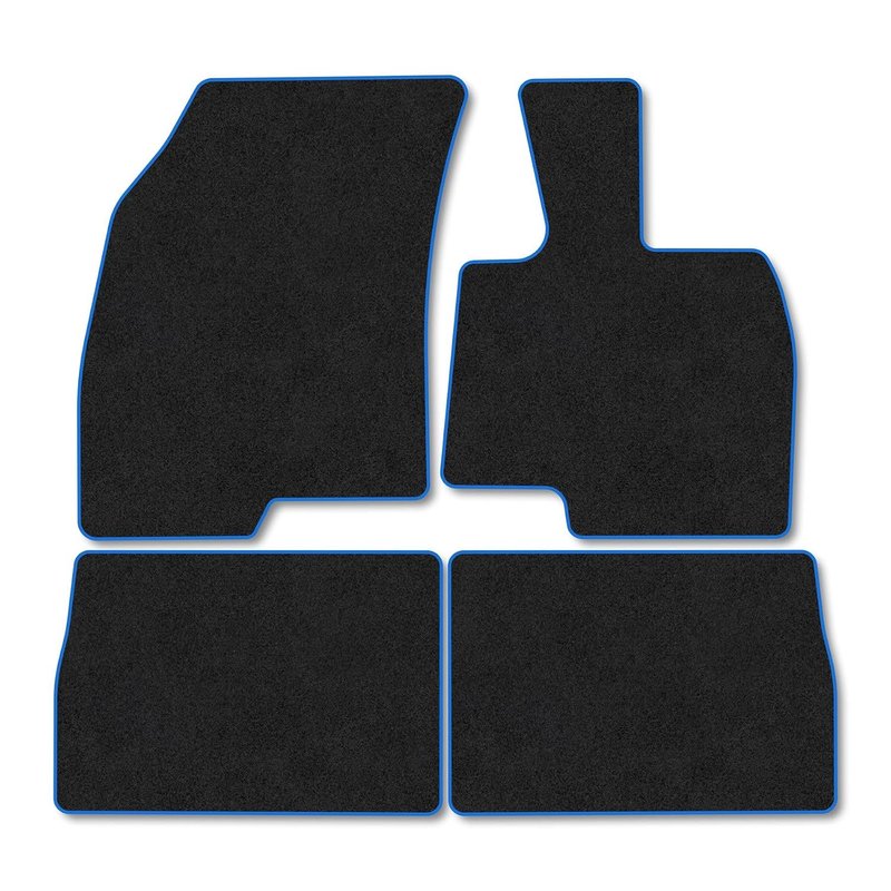Jaecoo 7 Petrol (2024+) Car Mats Tailored Fit Carpet Floor Mats Non Slip Blue Trim Full Coverage Compatible Accessory Front Rear Set Anti Slip Granulated Backing Hand-Finished Clips