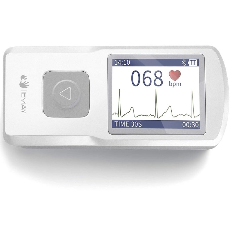 EMAY Portable ECG/EKG Monitor (Record ECG Without Smartphone) | Standalone Personal ECG Device with Screen & Data Storage | No Subscription Required