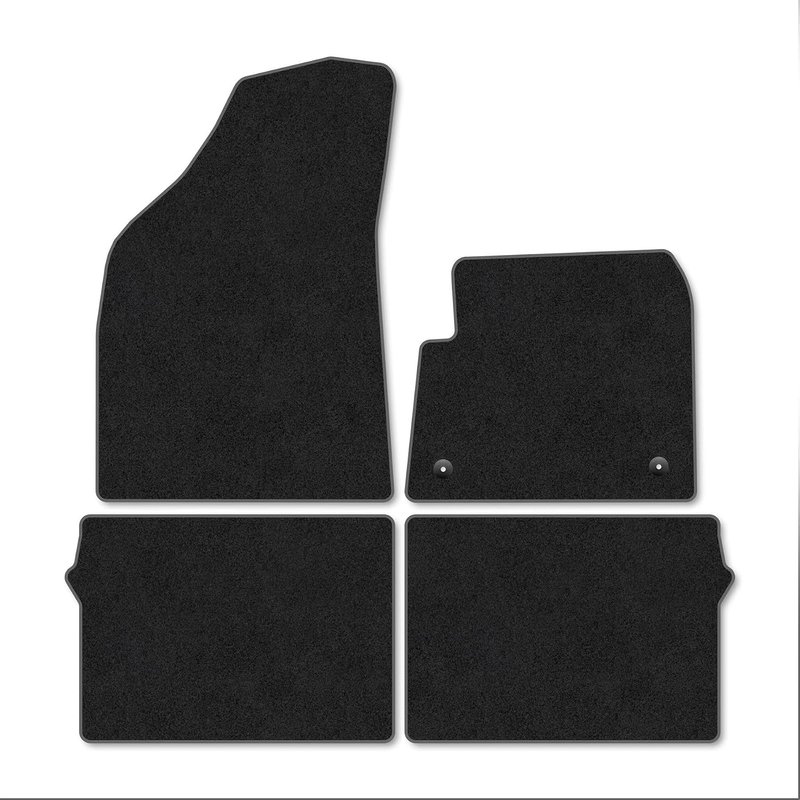 Vauxhall Frontera [Electric] (2025+) Car Mats Accessories Tailored Fit Carpet Floor Mats Non Slip Grey Trim Full Coverage Compatible Front Rear Set Anti Slip Granulated Backing Hand-Finished Clips