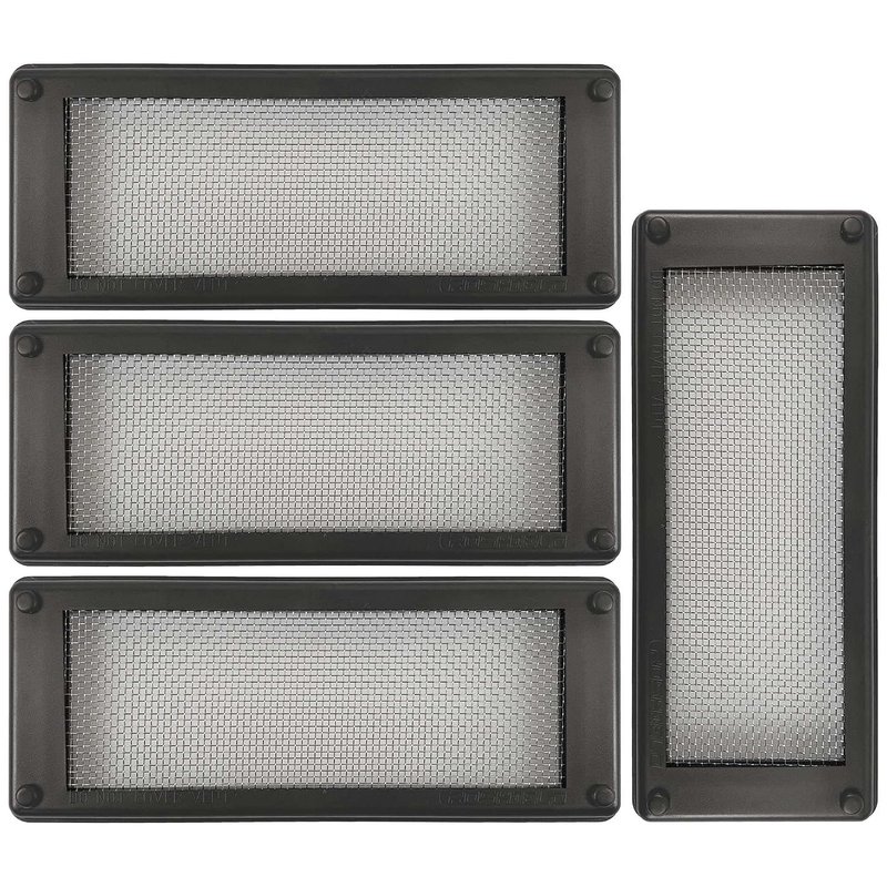 Roshield Pest Proofing Air Brick Mesh Vent Cover | Mouse Insect Rodent Control Prevention x 4 (Dark Grey, Standard)