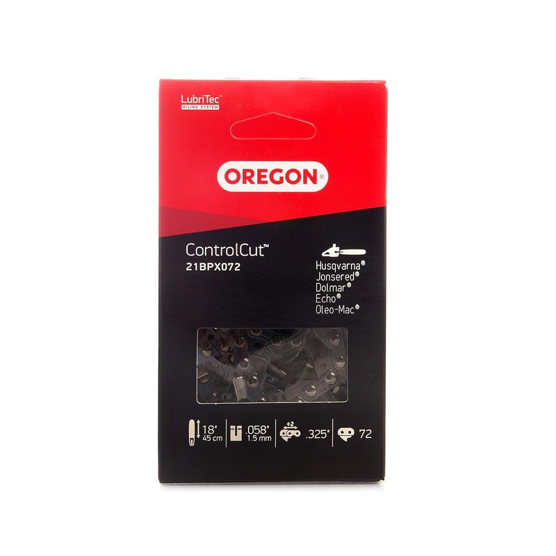 Oregon ControlCut Chainsaw Chain for 18-Inch (45cm) Bar -72 Drive Links – fits Husqvarna, Hyundai, Alpina, Efco and More (21BPX072E)
