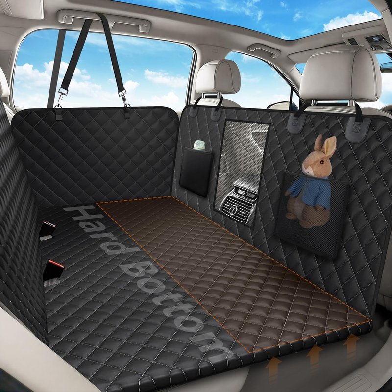 Alfheim Heavy-Duty Dog Car Seat Cover Extender with Hard Bottom - 400lbs Weight Capacity, Waterproof & Scratch-Resistant Hammock, Safe & Comfortable for Dogs, Machine Washable for Cars, SUVs, Trucks