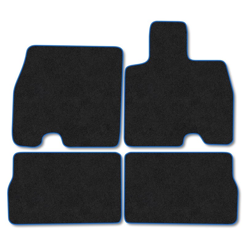 Jaecoo 5 (2025+) [EV] Car Mats Tailored Fit Carpet Floor Mats Non Slip Blue Trim Full Coverage Compatible Accessory Front Rear Set Anti Slip Granulated Backing Hand-Finished Clips