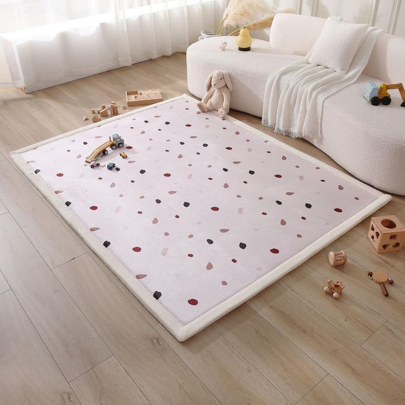 Premium Large Coral Velvet Baby Play Mat 200x150x2.5cm – High-Density Memory Foam Area Rug – Stylish Playmat for Floor with Non-Slip Backing for Crawling, Soft Play & Tummy Time - Easy Care Rug