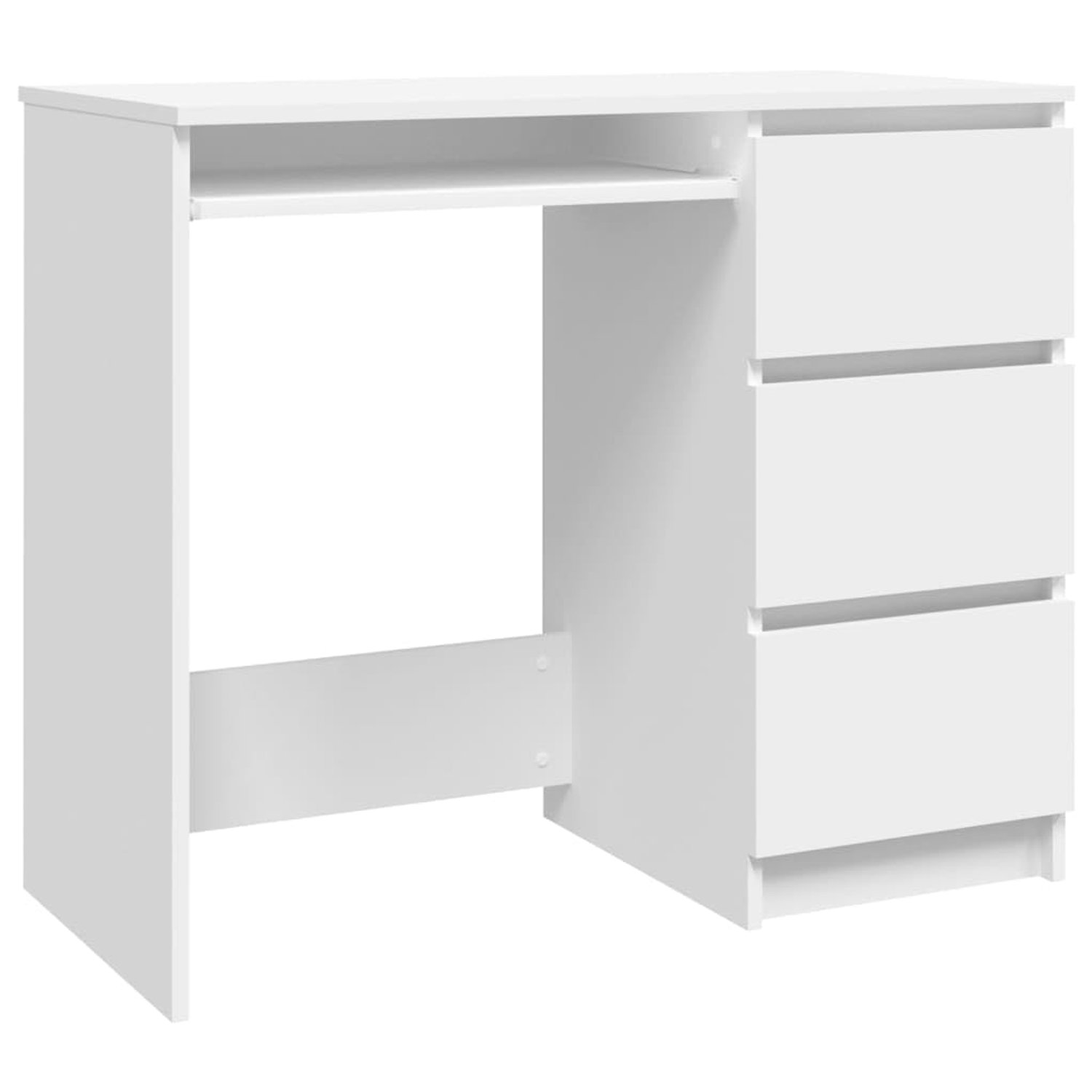 vidaXL Desk Computer Desks Workstation Corner Desks Office Desks Student Office Work Station Modern Furniture White Engineered Wood