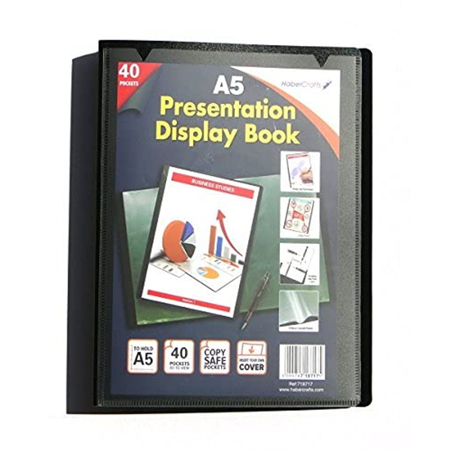 A5 Display Book Certificate Folder 40 Pocket Display Folders With Plastic Pockets Presentation Folder With Plastic Sleeves Polly Pocket Folder File (A5 Size - 40 Pockets - 80 Views - 96 Display Books)