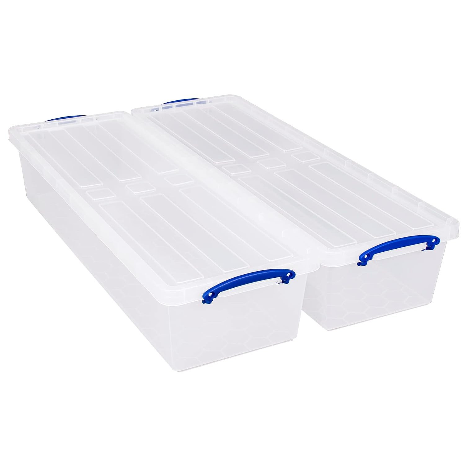 Really Useful Box Plastic Storage 25.5 Litre Clear (Pack of 2)