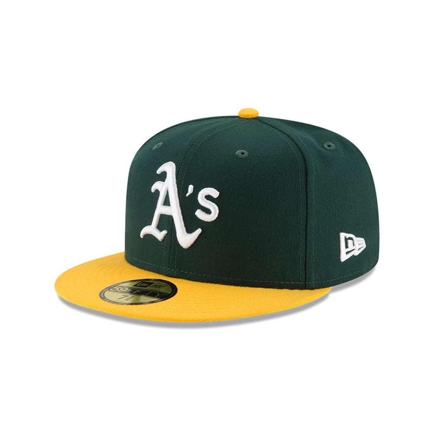 New Era Oakland Athletics 59fifty Basecap Authentic On Field MLB Green/Yellow - 7 3/8-59cm