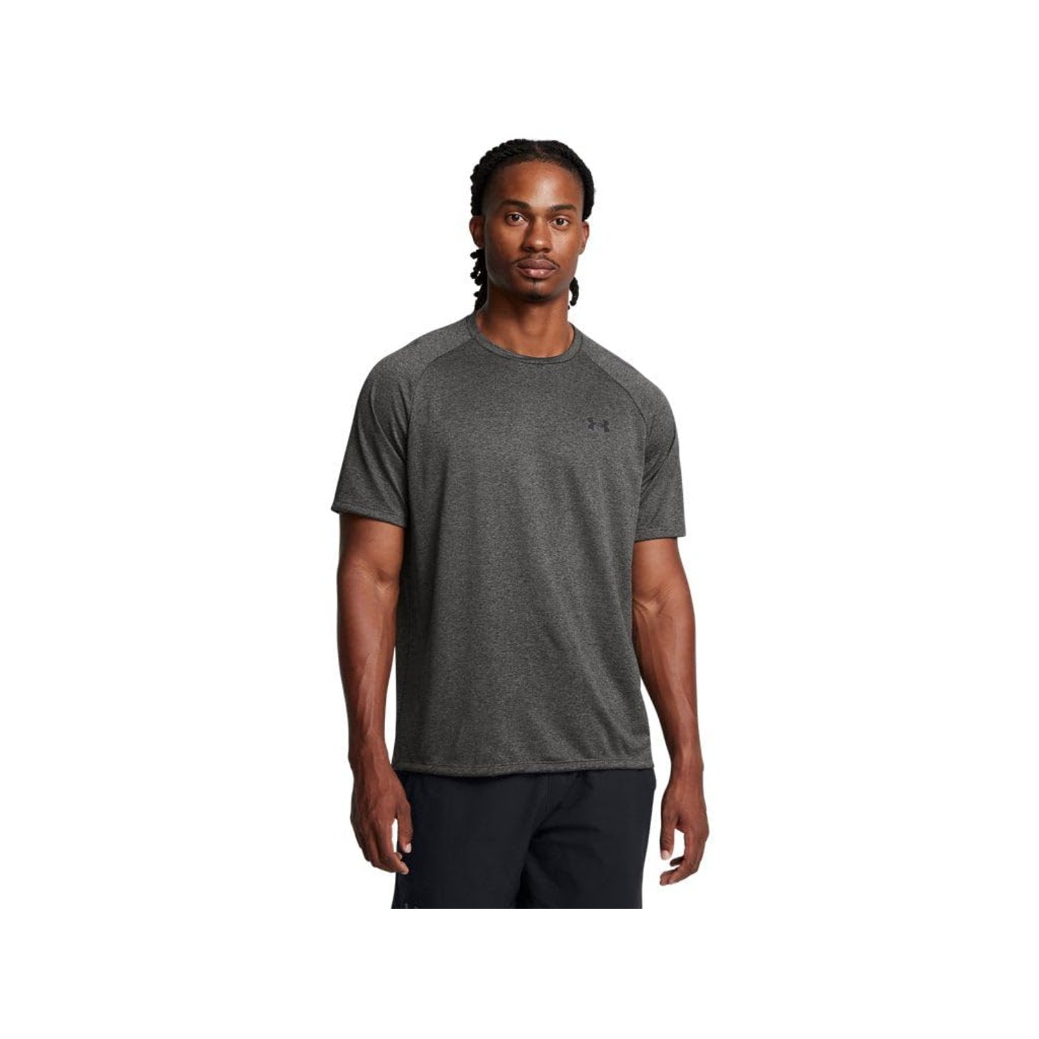 Under Armour Mens Tech 2.0 Short Sleeve T-Shirt, Carbon Heather/Black, 4XL Big