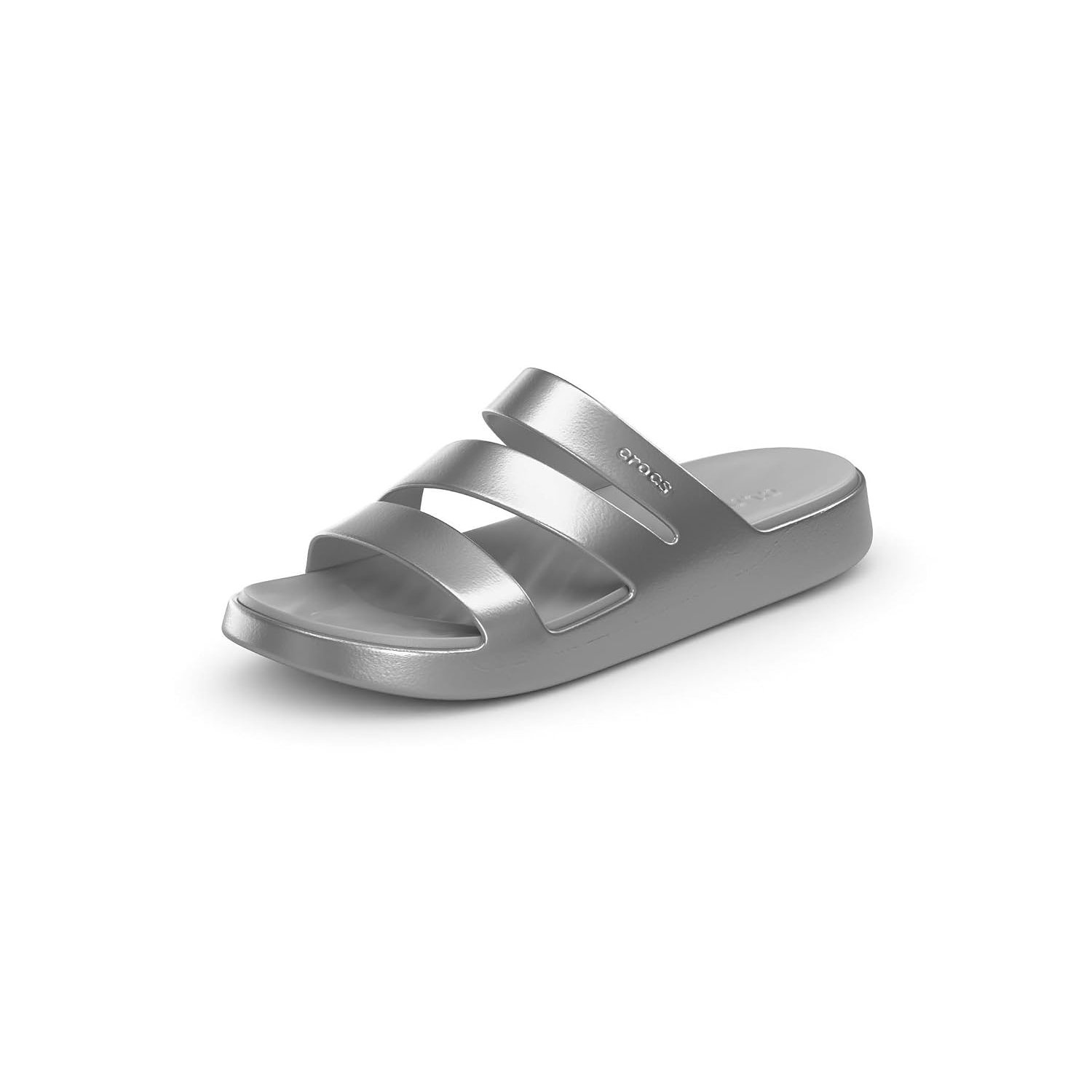 Crocs Women's Getaway Strappy Sandals, Silver, 7