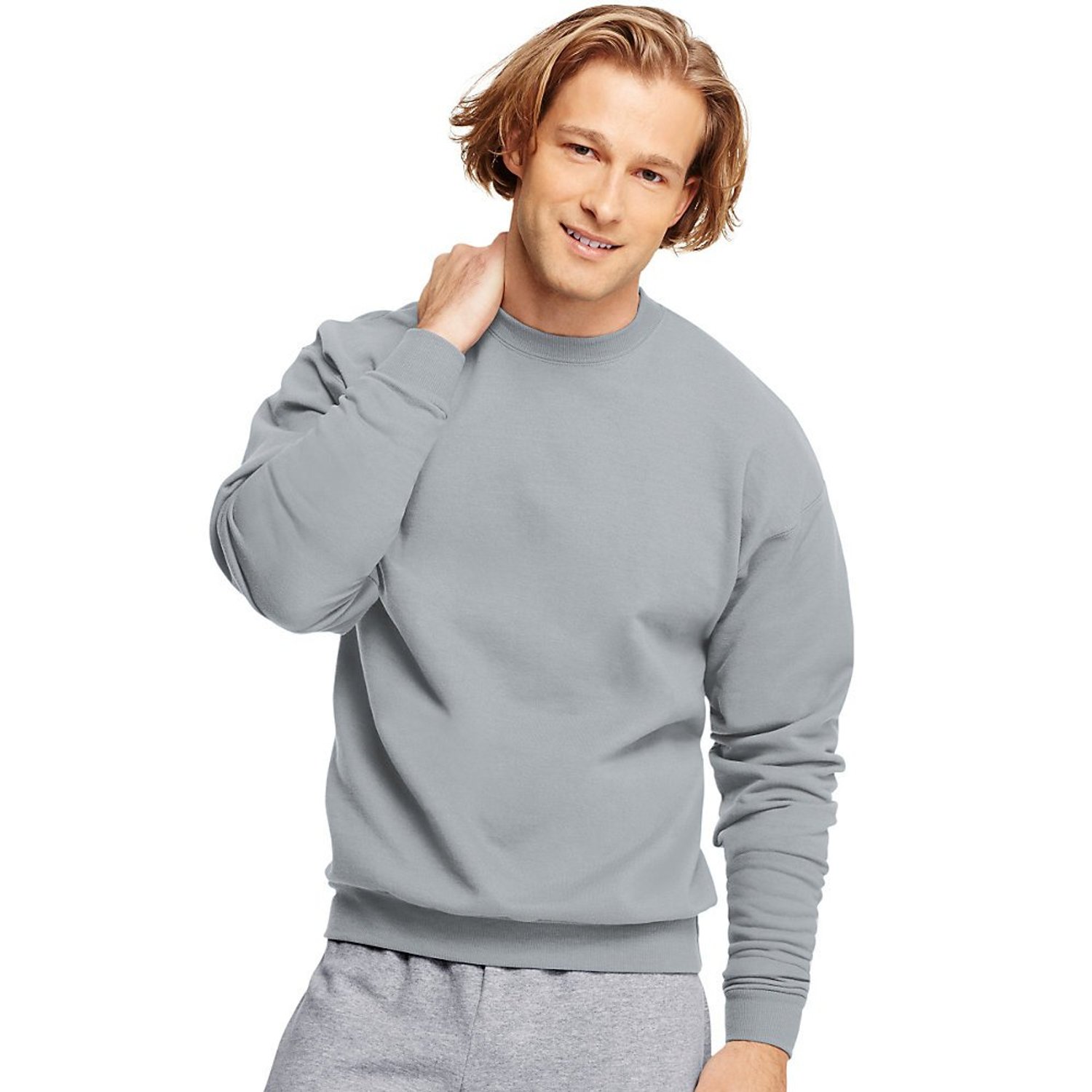 Hanes Adult ComfortBlend EcoSmart crew neck-Light Steel (50/50)