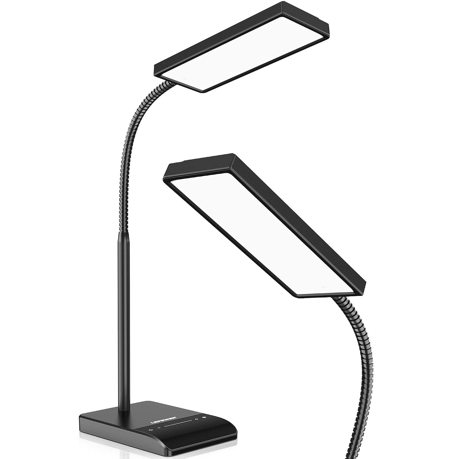 LEPOWER LED Desk Lamp, 800LM for Home Office, 12W Reading, Eye-Caring Desk Light, Touch Table Lamp, Gooseneck Lamp, 50 Lighting Modes, Bright Desk Lamps for Bedroom, Study Room