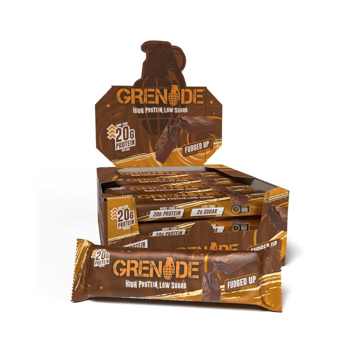 Grenade Fudged Up Protein Bars, 12 x 60 g