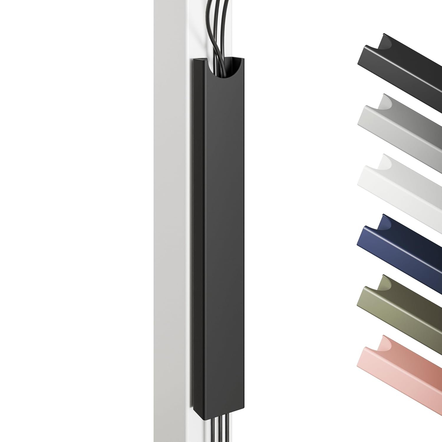 Magnetic Cable Management Tray – Stainless Steel Cable Channel with Magnetic Mount – Desk & Under-Desk Organization – Cable Organizer by Desktronic
