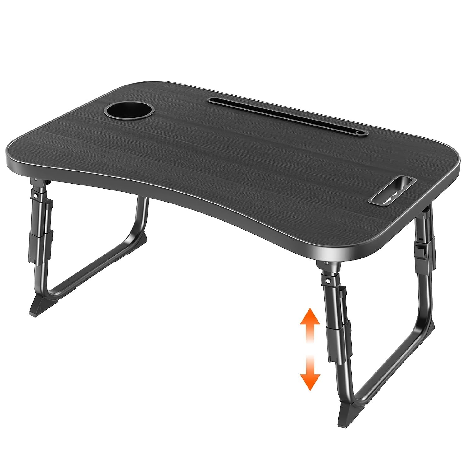 Laptop Desk, Laptop Bed Table with Cup Slot, Reading Holder Notebook Stand Breakfast Tray Book Holder for Sofa, Terrace, Balcony