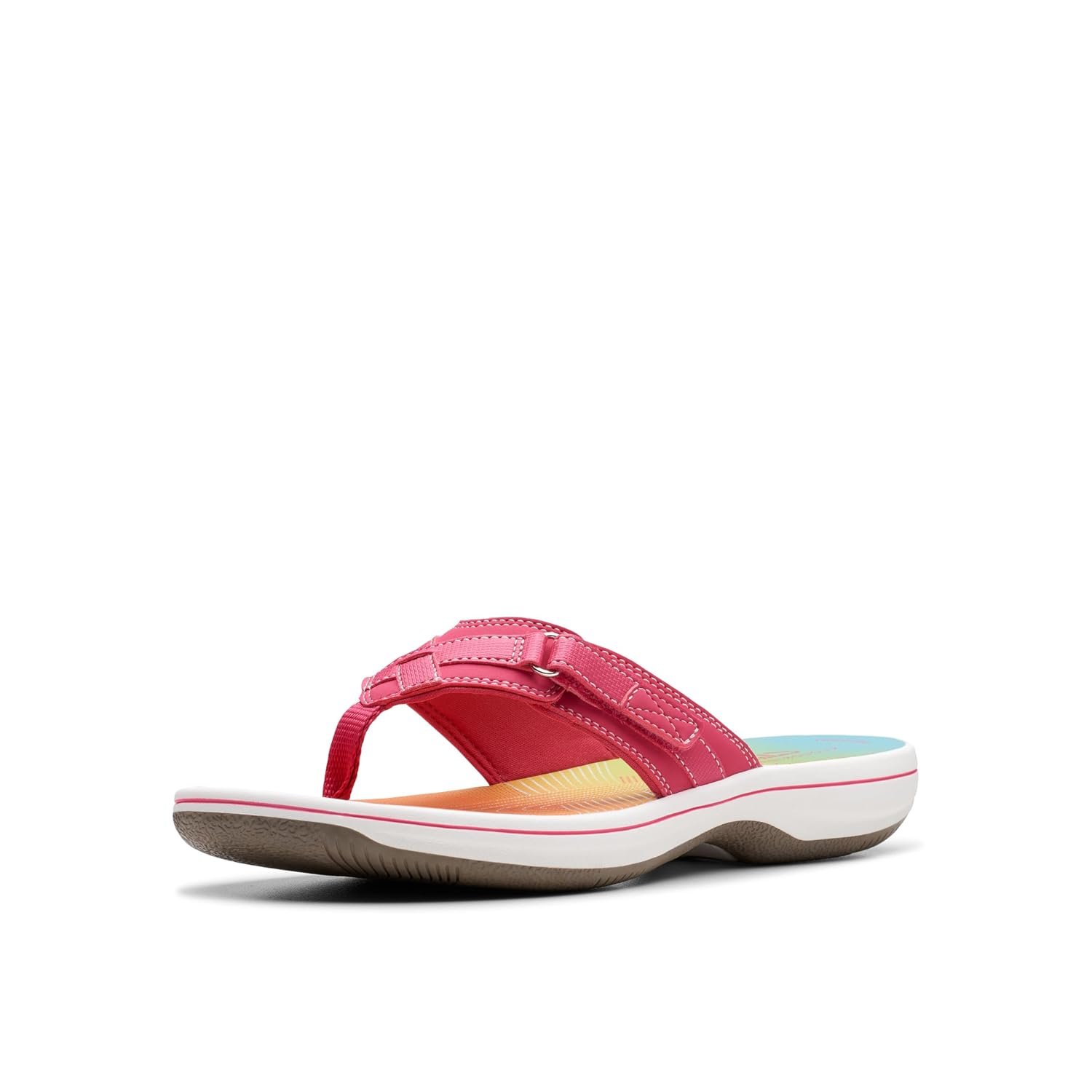 Clarks Women's Breeze Sea Flip-Flop, Bright Pink Ombre, 3 UK