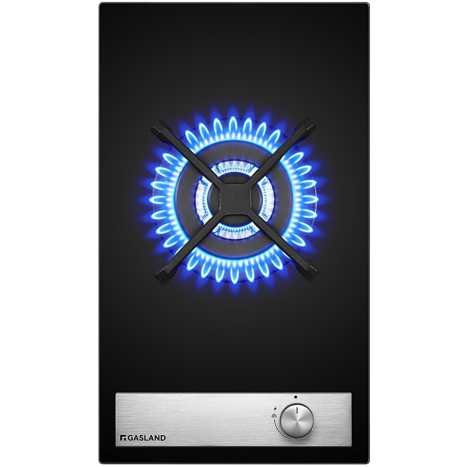 GASLAND GH12BF 30 cm Built-in Gas Hob, Black Tempered Glass Gas Cooktop, 3.4 kW Triple Ring Burner, NG/LPG Convertible