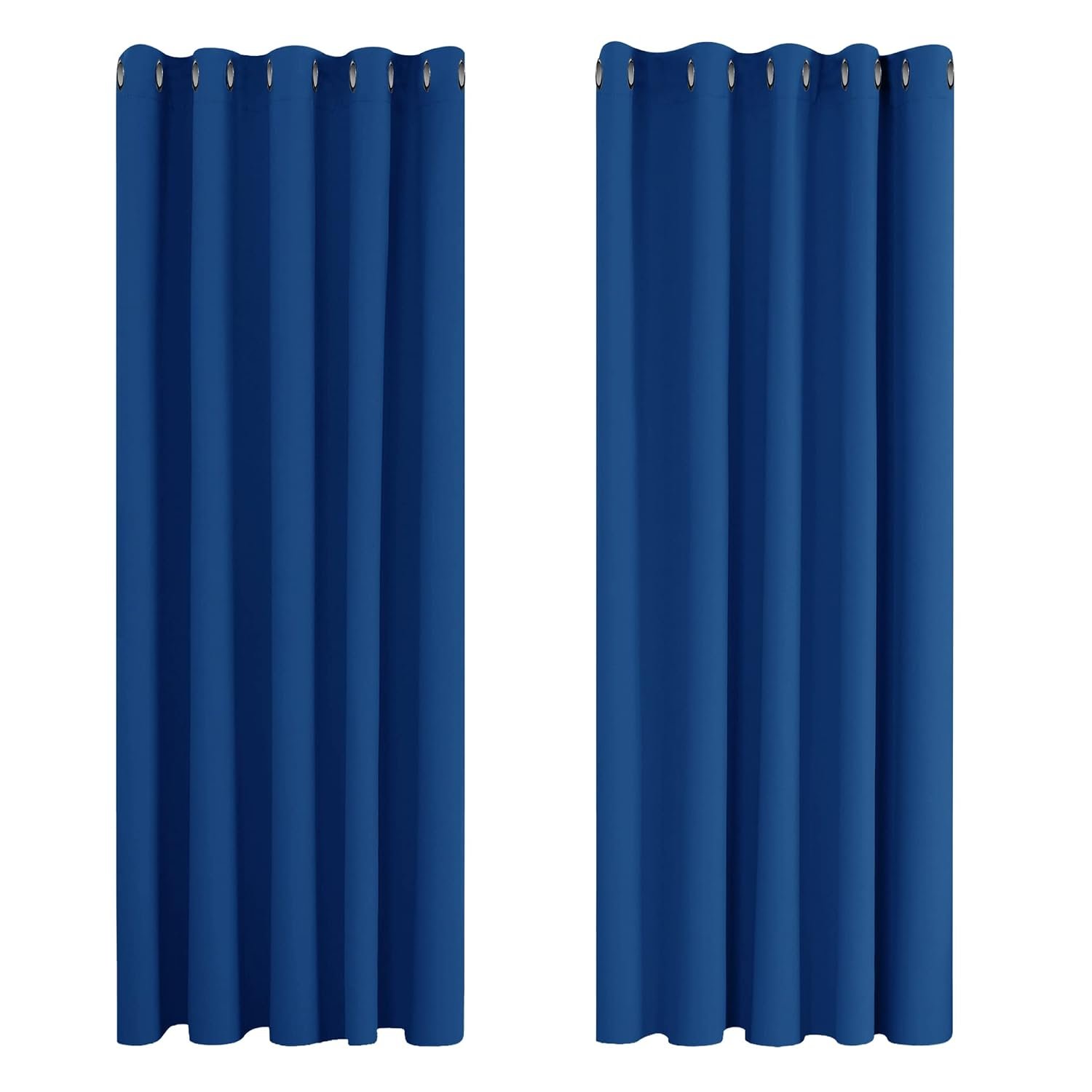 Deconovo Super Soft Bedroom Blackout Curtains Thermal Insulated Eyelet Curtains for Kids 66 x 72 Inch Blue 2 Panels