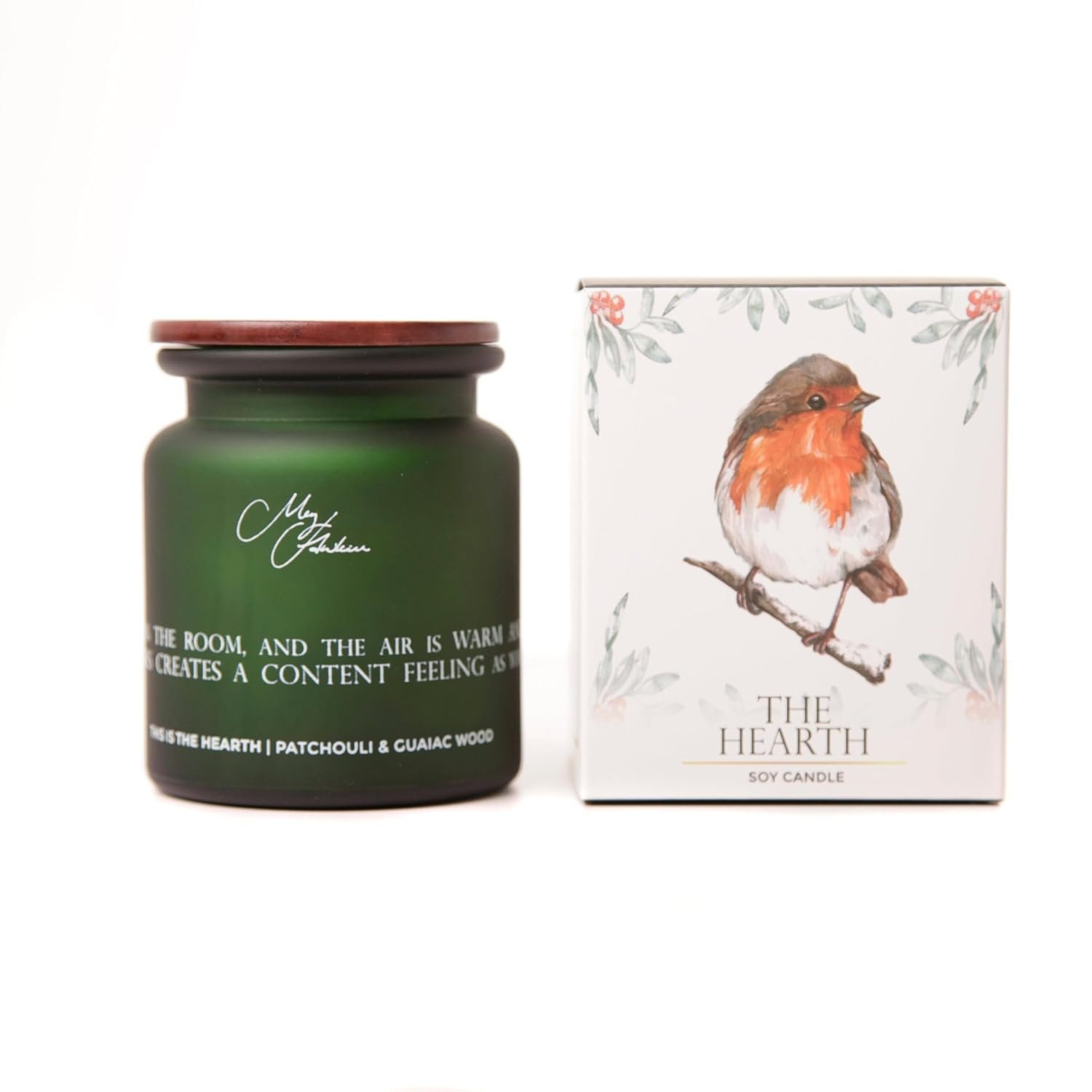 Meg Hawkins Ltd Fynbos Scented Candle - The Hearth Robin Design, Home Fragrance, 40 Hours Burn time
