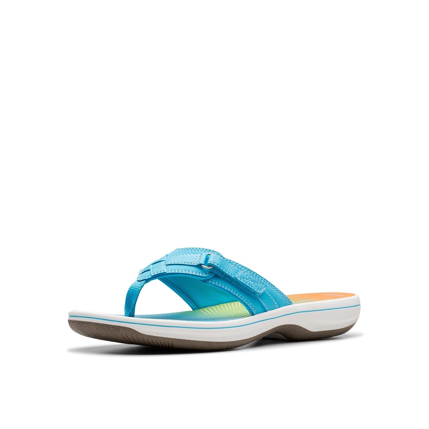 Clarks Women's Breeze Sea Flip-Flop, Turquoise Ombre, 9.5 UK