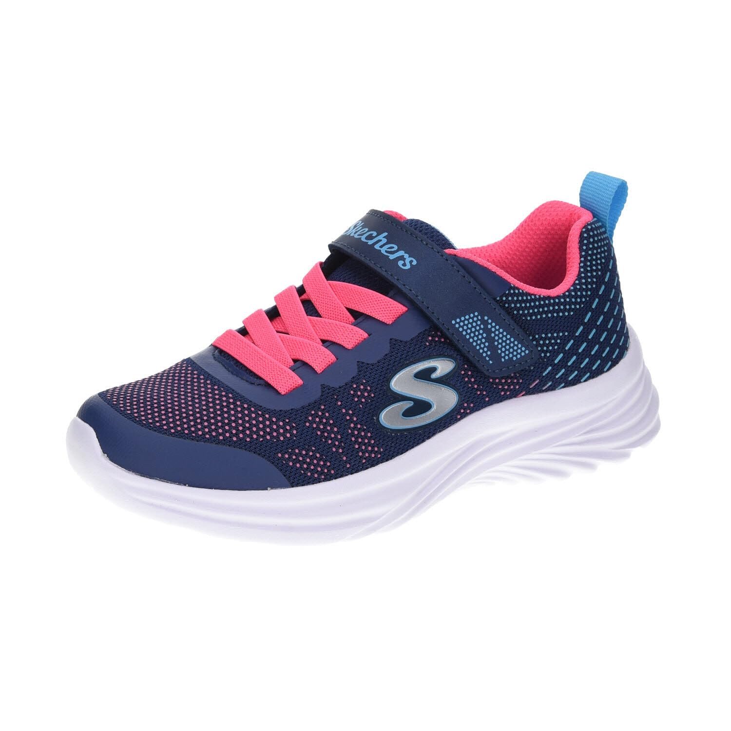 Skechers Girl's Dreamy Dancer Radiant Rogue Trainers, Navy & Hot Pink Mesh/Multi Trim, 1 UK