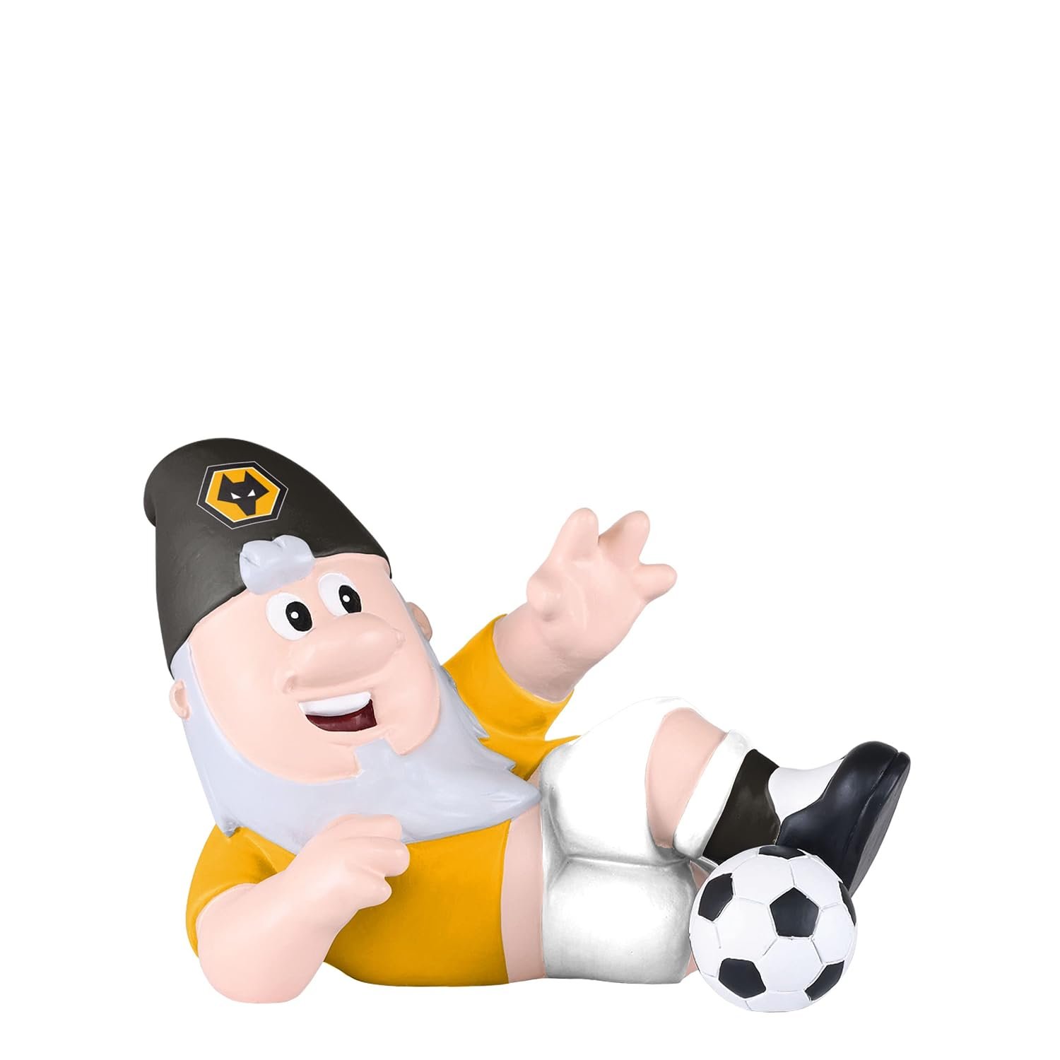 FOCO Official Wolverhampton Wanderers FC Sliding Tackle Football Garden Gnome