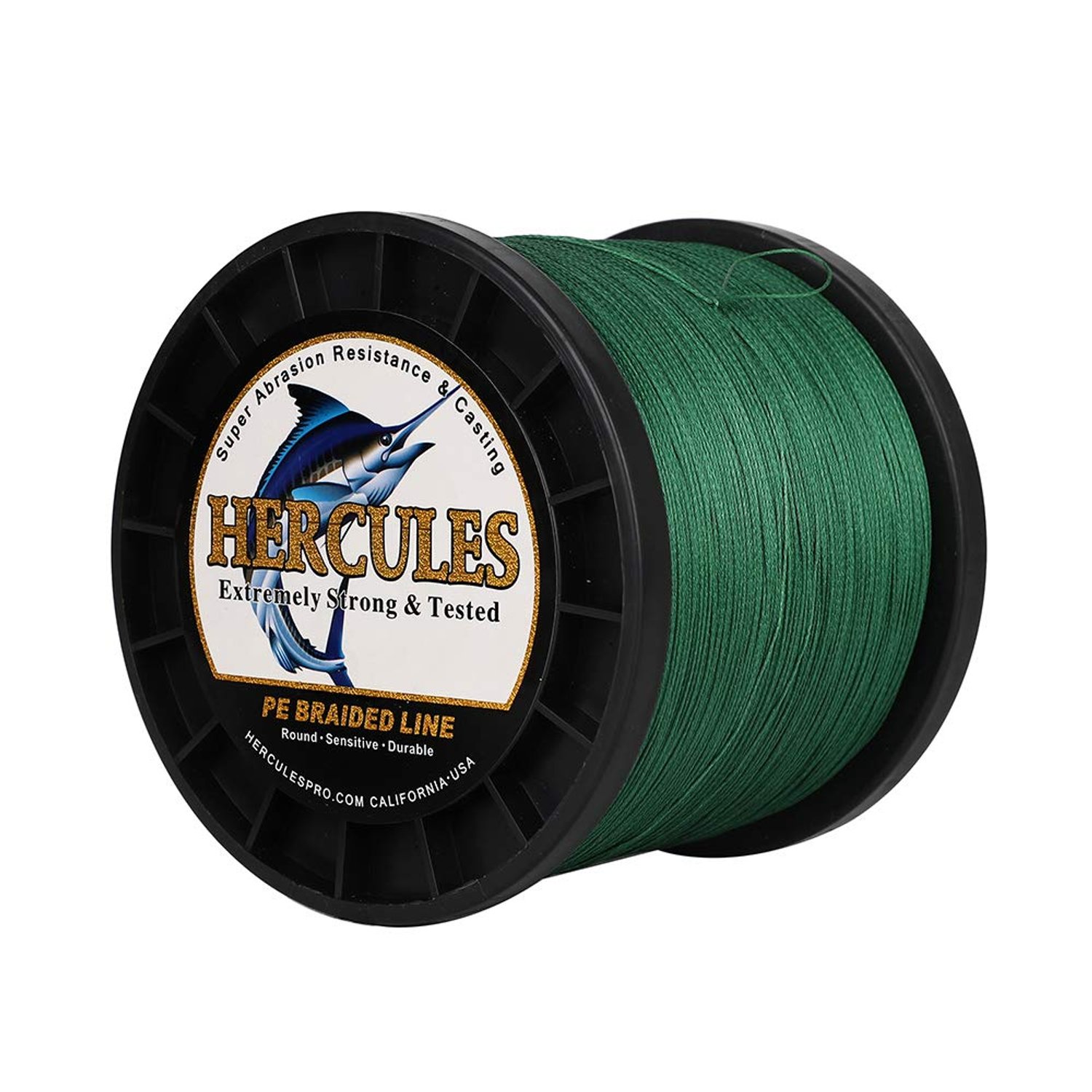 Hercules Braided Fishing Line 2000m 2187yds 10lbs-200lbs Pe Superline 8 Strands (Green 150lb/68kg 0.62mm)