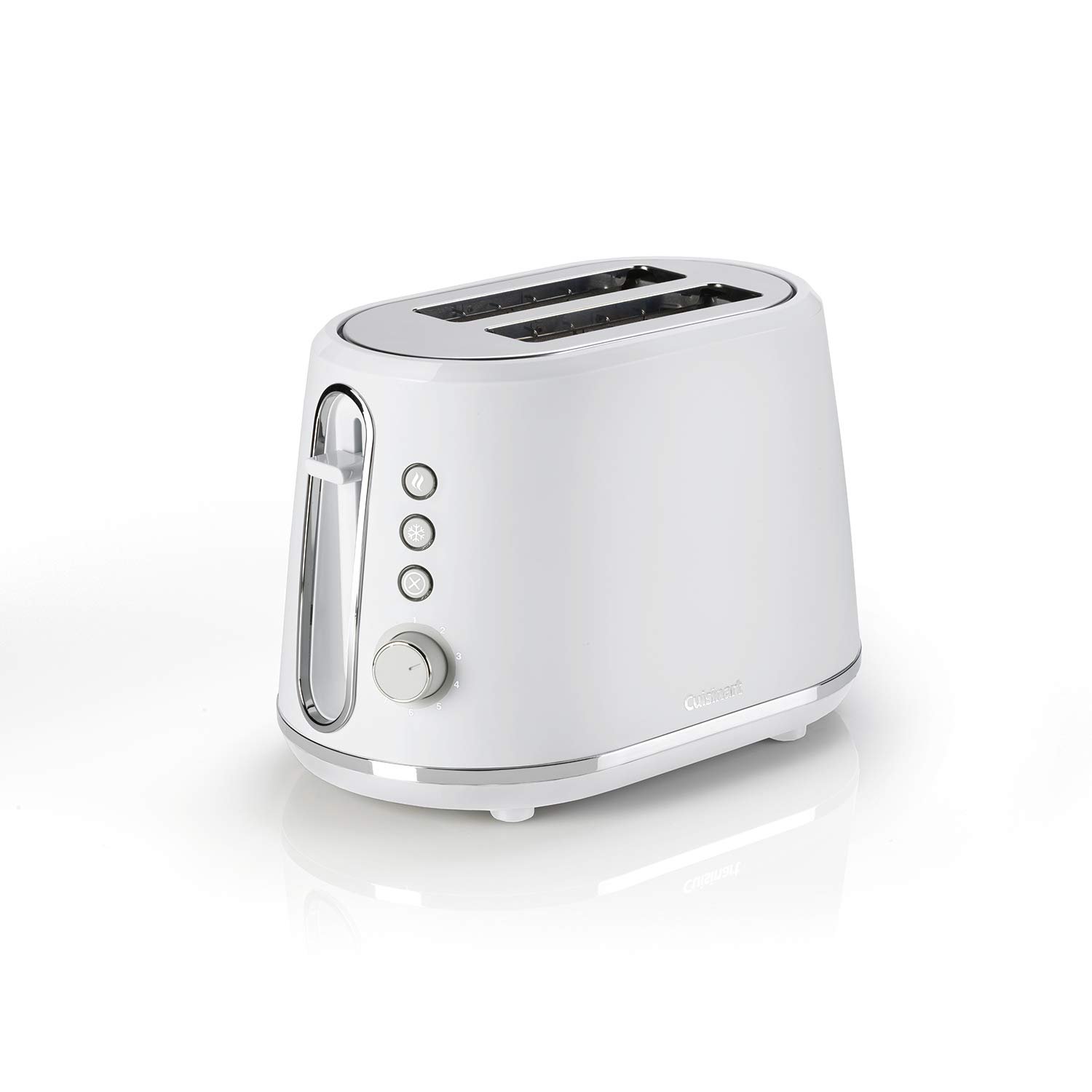 Cuisinart 2 Slice Toaster Extra-Deep, Extra-Wide Slots, Ideal for Thick Bread and Bagels High Lift Lever 7 Browning Levels Plus Defrost Matching Kettle Available Warm White