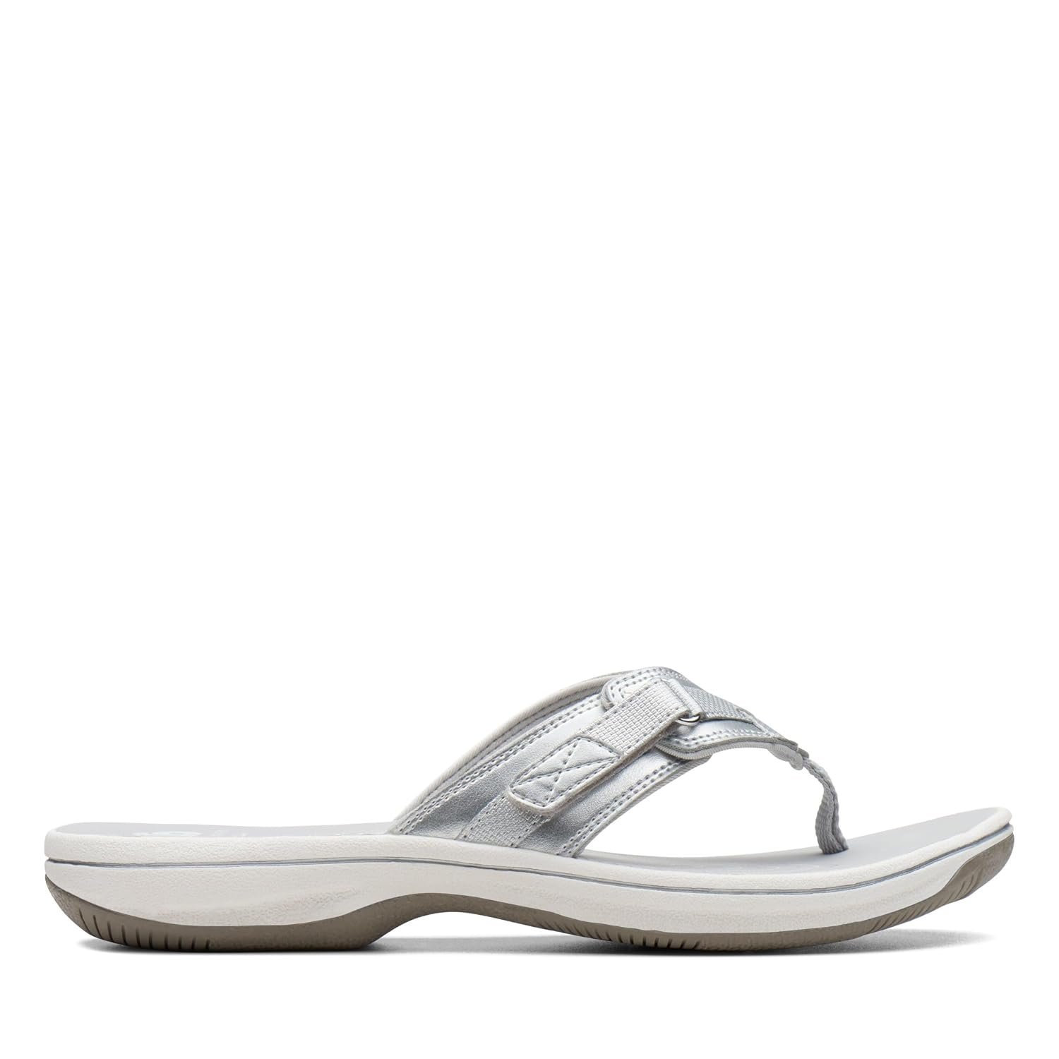 Clarks Brinkley Sea Womens Silver Synthetic, 4