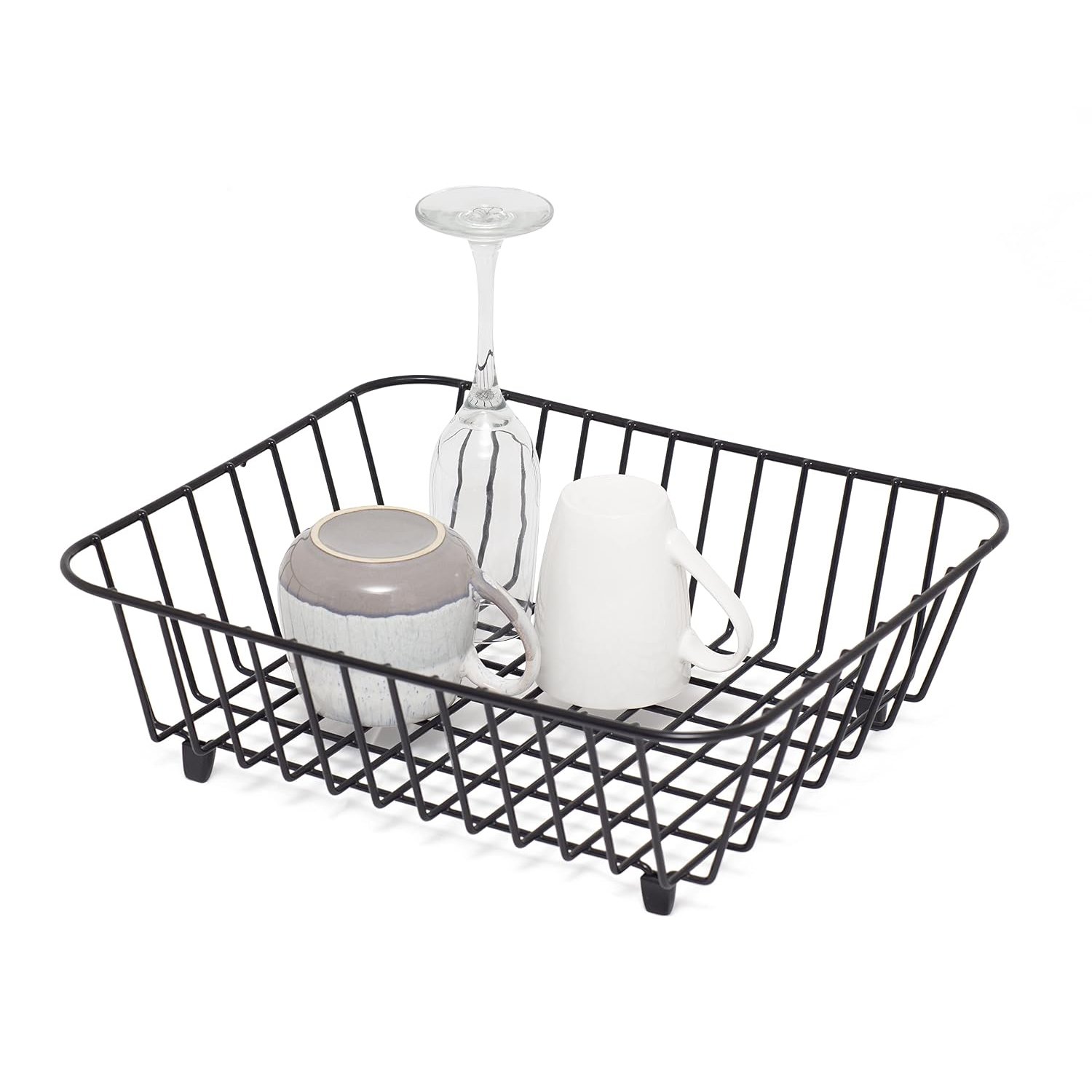 simplywire – Kitchen Sink Basket – Dish Drainer – Black