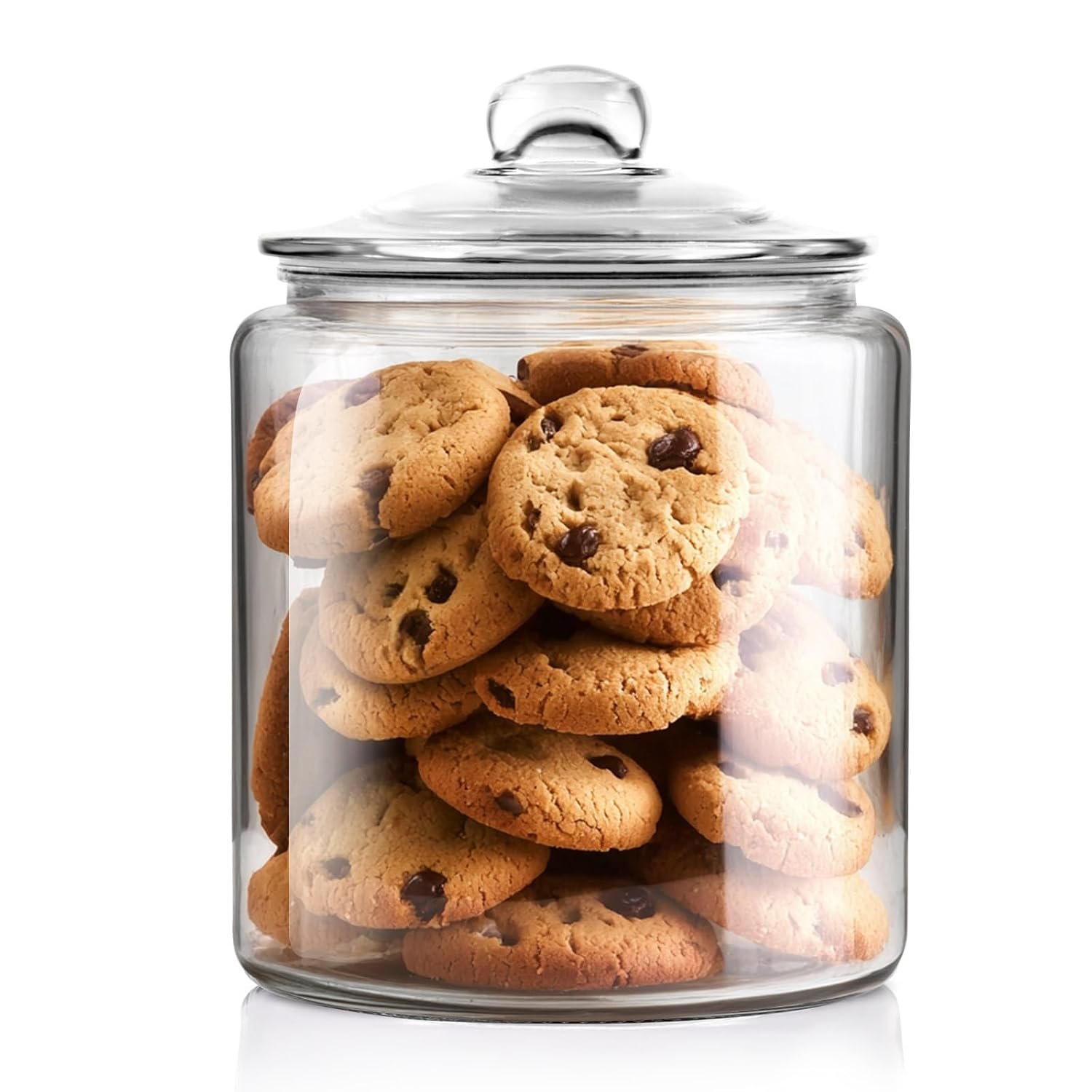 Masthome Large Glass Jar,3.9L Wide Cookie Jars with Airtight Lid,Dishwasher Safe Biscuit Jars, Glass Canisters for Kitchen, Food Storage Container for Pasta, Flour, Biscuit, Sugar, Nuts, Coffee Beans