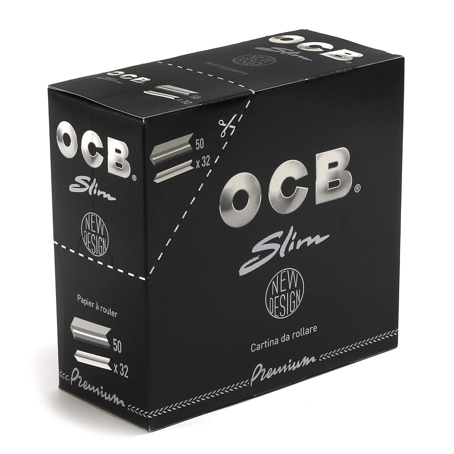 OCB Black Premium King Size Slim Rolling Papers Cigarette Papers Smoking Papers Pack of 50 Booklets from Sudesh Enterprises