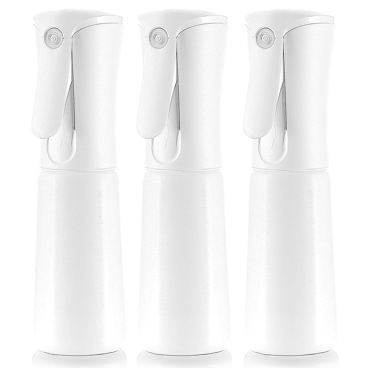 SAMURAI Z1 Mini Continuous Spray Bottle, 3.4 fl oz (100 ml) Portable, Locking Function, Continuous Mist, Ultra Fine Particles, Travel & More (White X White 3 Pieces)