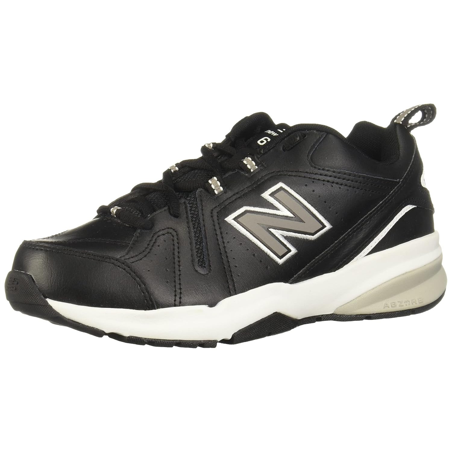 New Balance Men's 608 V5 Casual Comfort Cross Trainer, Black/White, 6 UK