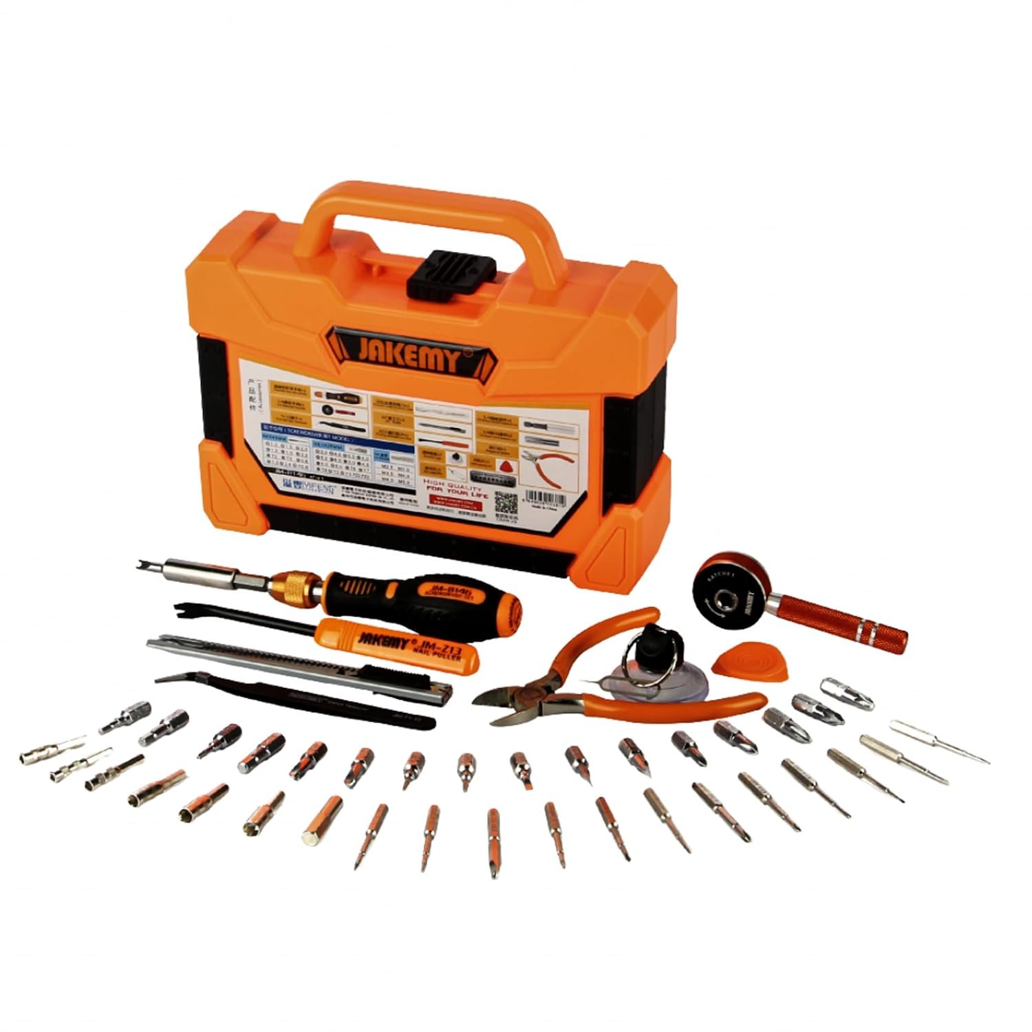 VERDYN MART - Durable 47 in 1 Home Tool Kit, Chrome-Vanadium Steel Household Tool Set, Hand Tool kit Box for Home Maintenance, DIY Tool for Men and Women.