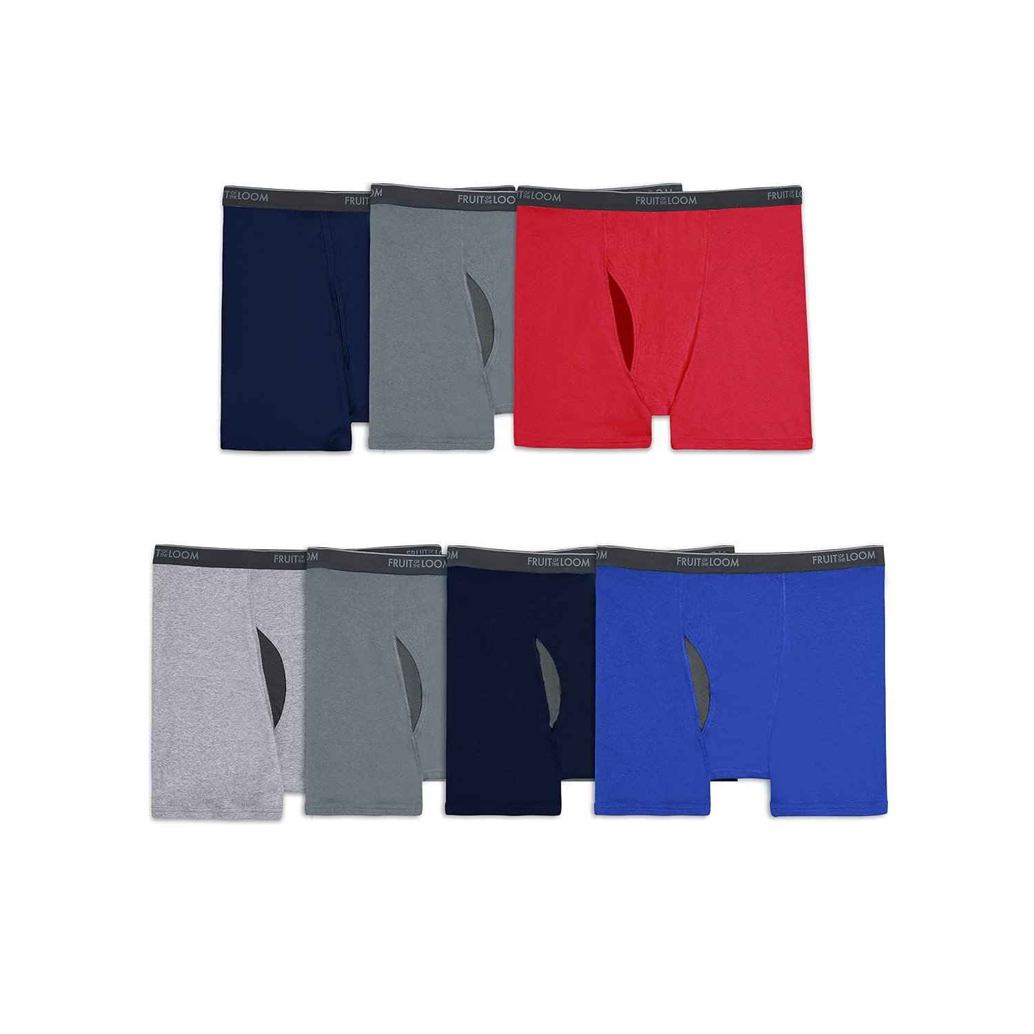 Fruit of the Loom Men's Coolzone Boxer Briefs (Assorted Colours), Big Man - 7 Pack - Assorted Colours, XXXL