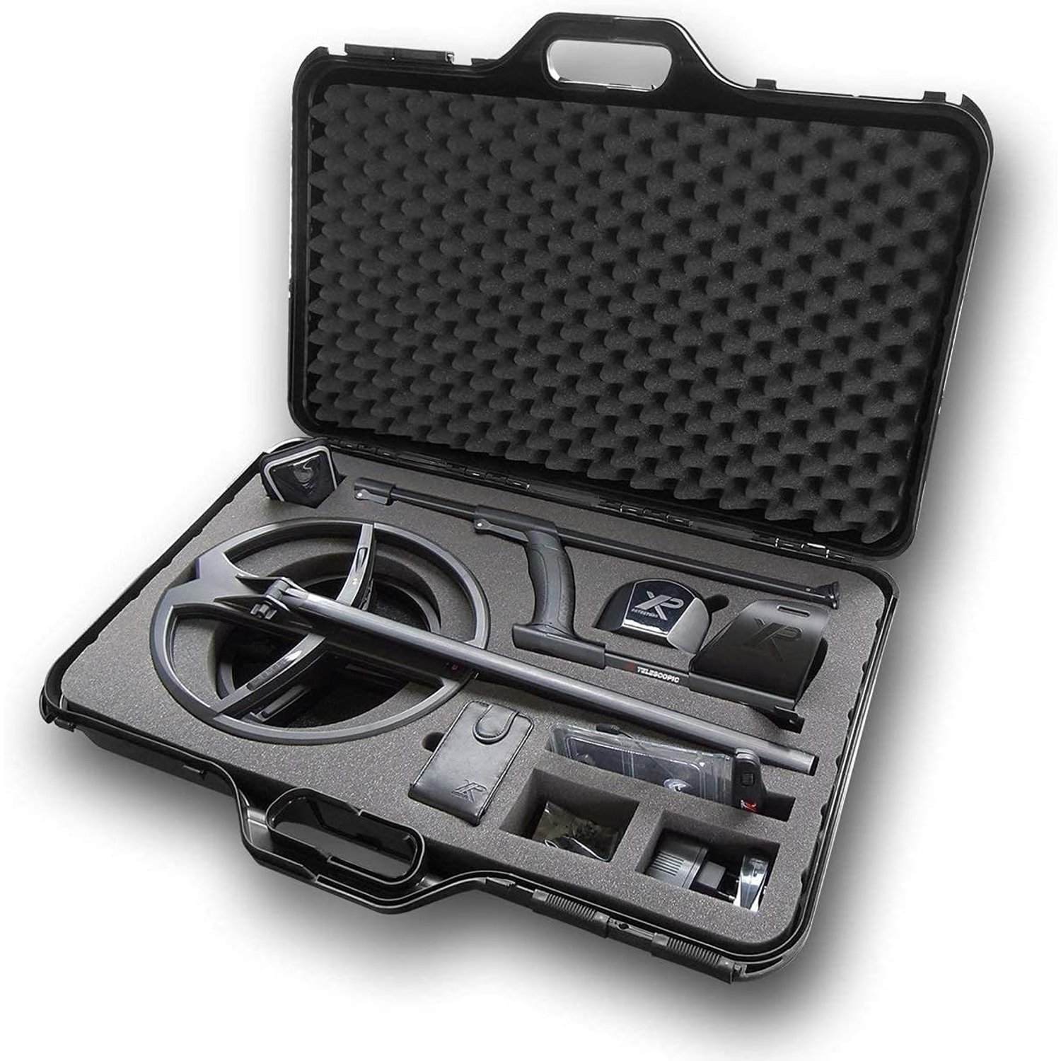 XP Metal Detectors Hard Transport Case - perfect accessory to store and easily transport your DEUS and ORX metal detector - can carry up to 3 coils - made from tough ABS, protect from rain (XPCASE)