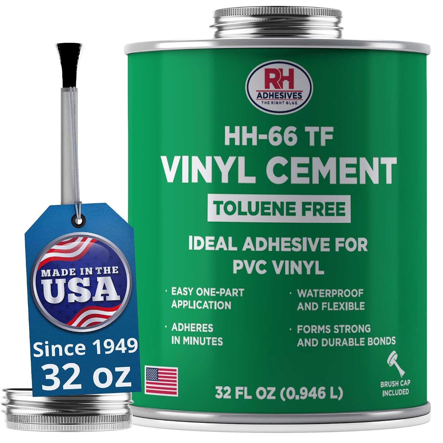 HH-66 Toluene Free Vinyl Cement, 946 ml can - RH Adhesives