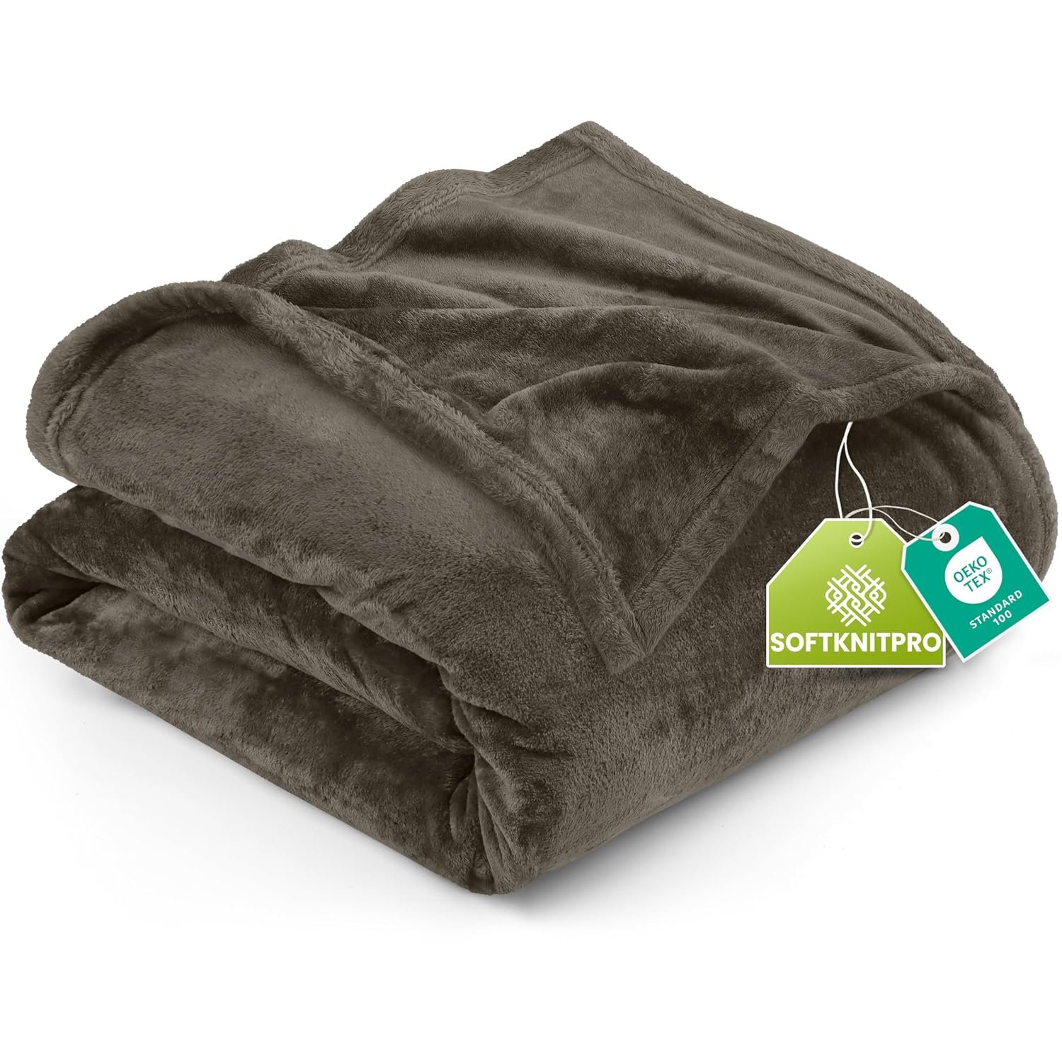 Utopia Bedding King Fleece Blanket 259x228cm 300GSM – Extra Large Soft Fluffy Versatile Luxury Decorative Throws For Sofa, Bed & Settees – Warm Breathable Cosy Gift For Men & Women, Brown