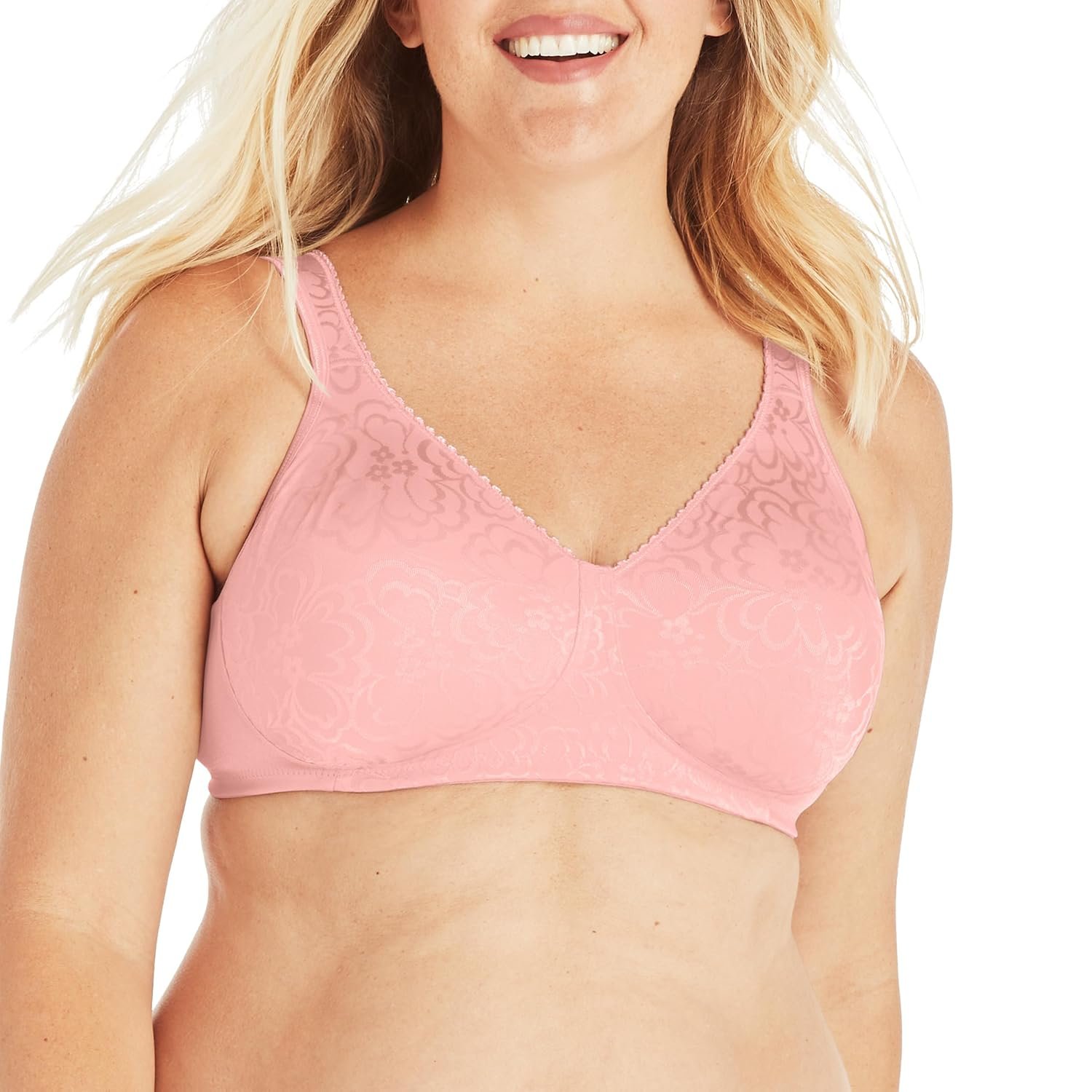 Playtex Women's 18 Hour Ultimate Lift and Support Wire Free Bra, Gentle Peach, 38DD