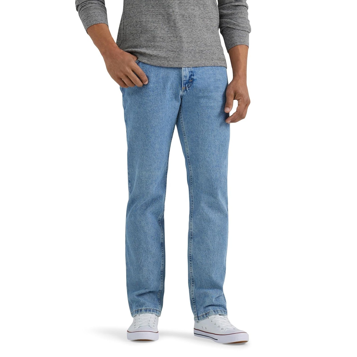 Wrangler Authentics Men's Authentics Mens Classic Regular-fit Jean Jeans, Light Stonewash, 30W / 32L