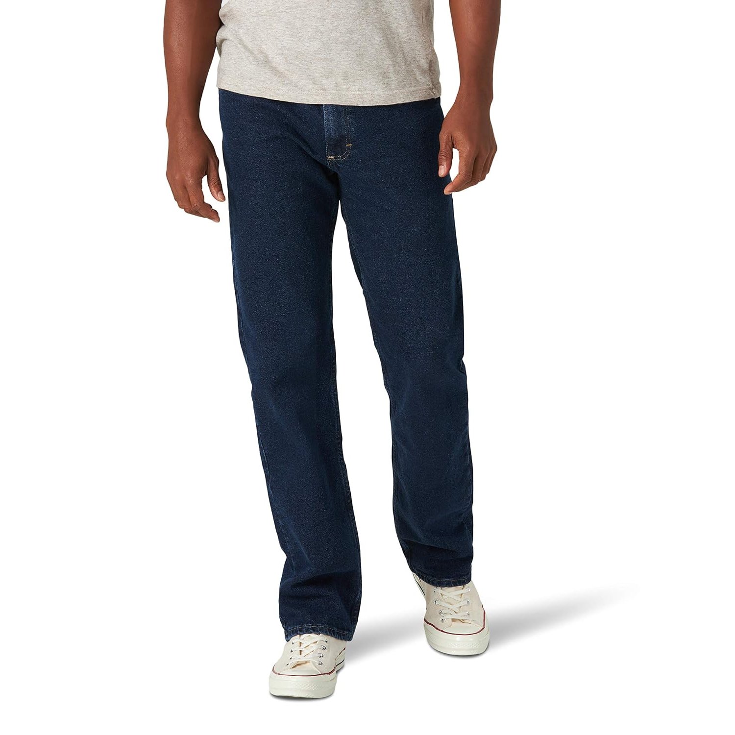Wrangler Authentics Men's Classic 5-Pocket Regular Fit Jean Casual Pants, Midnight Flex, 34W / 34L