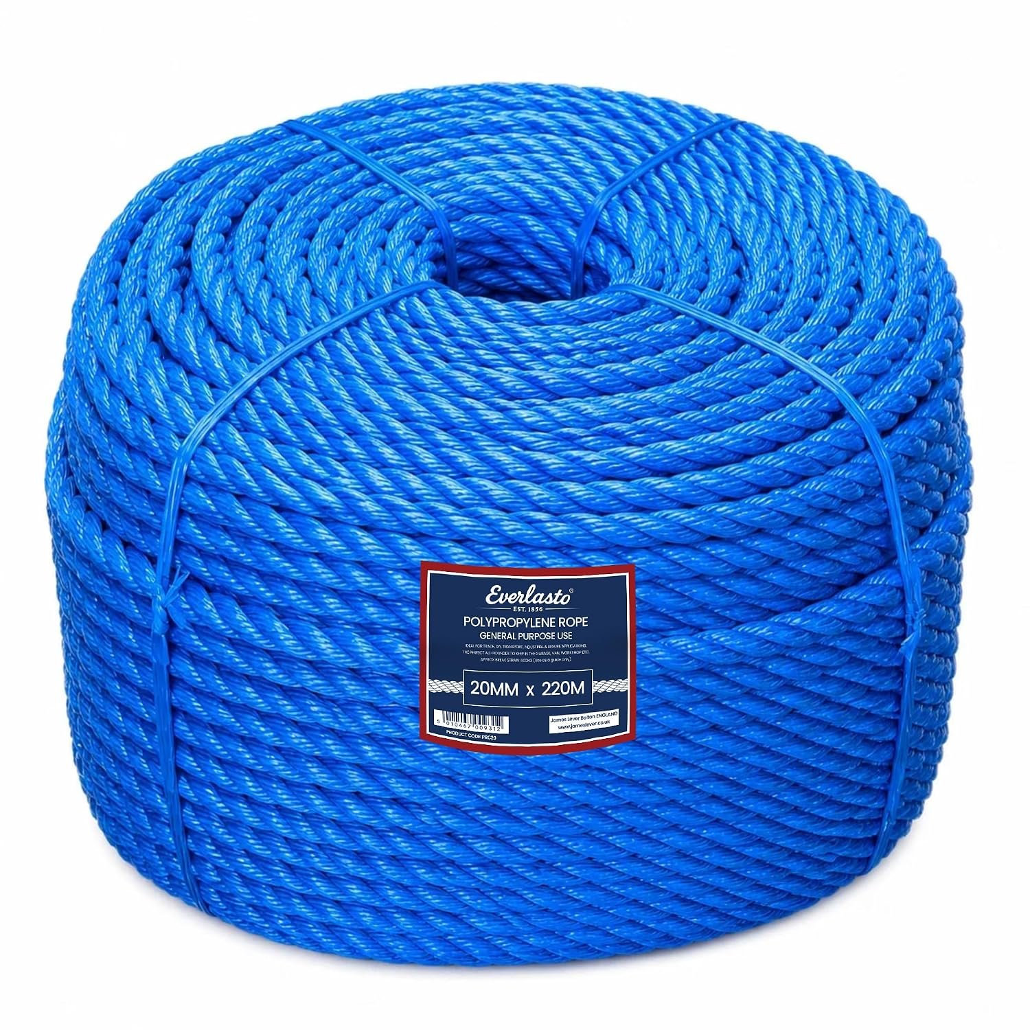 220M TRADE COILS EVERLASTO BLUE POLYPROPYLENE POLY ROPE 6MM 8MM 10MM 12MM 14MM (20MM)
