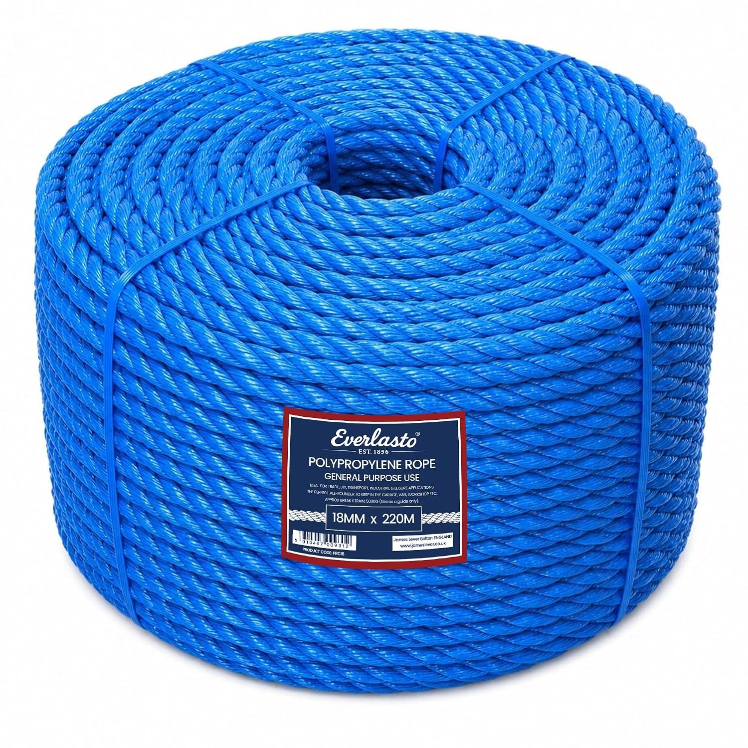 220M TRADE COILS EVERLASTO BLUE POLYPROPYLENE POLY ROPE 6MM 8MM 10MM 12MM 14MM (18MM)