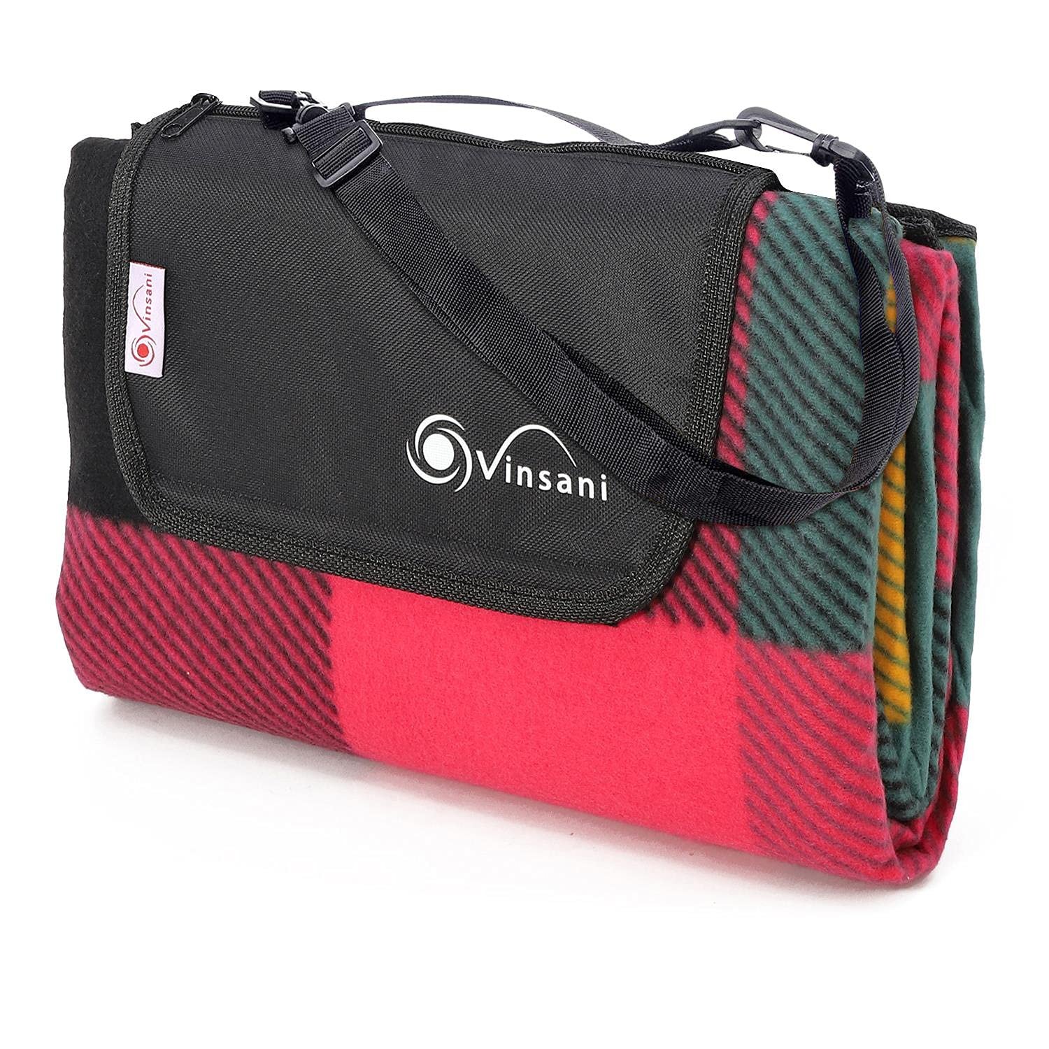 Vinsani Foldable Picnic Blanket 260 x 220 cm - Anti-Slip, Durable Waterproof & Sand Proof Outdoor Rug Mat for Camping, Beach, Hiking, Park & Garden, Easy to Carry, Machine Washable | Multicoloured