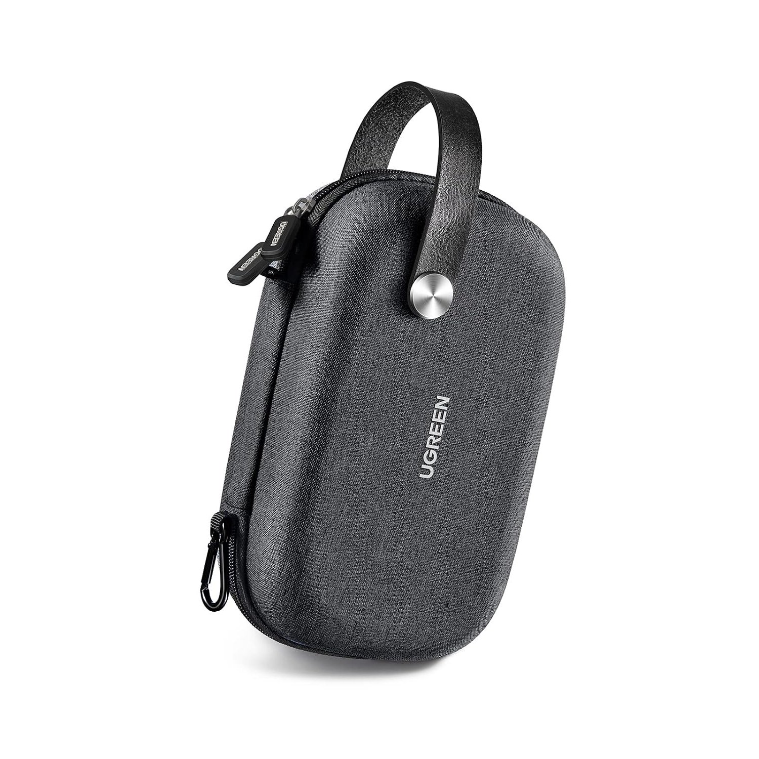 UGREEN Travel Accessories Bag, Portable Cable Organiser Travel Electronics Organiser Small Gadget Cable Bag Pouch, Hard Case for Charger Adapter Power Bank Hard Drive(Black)