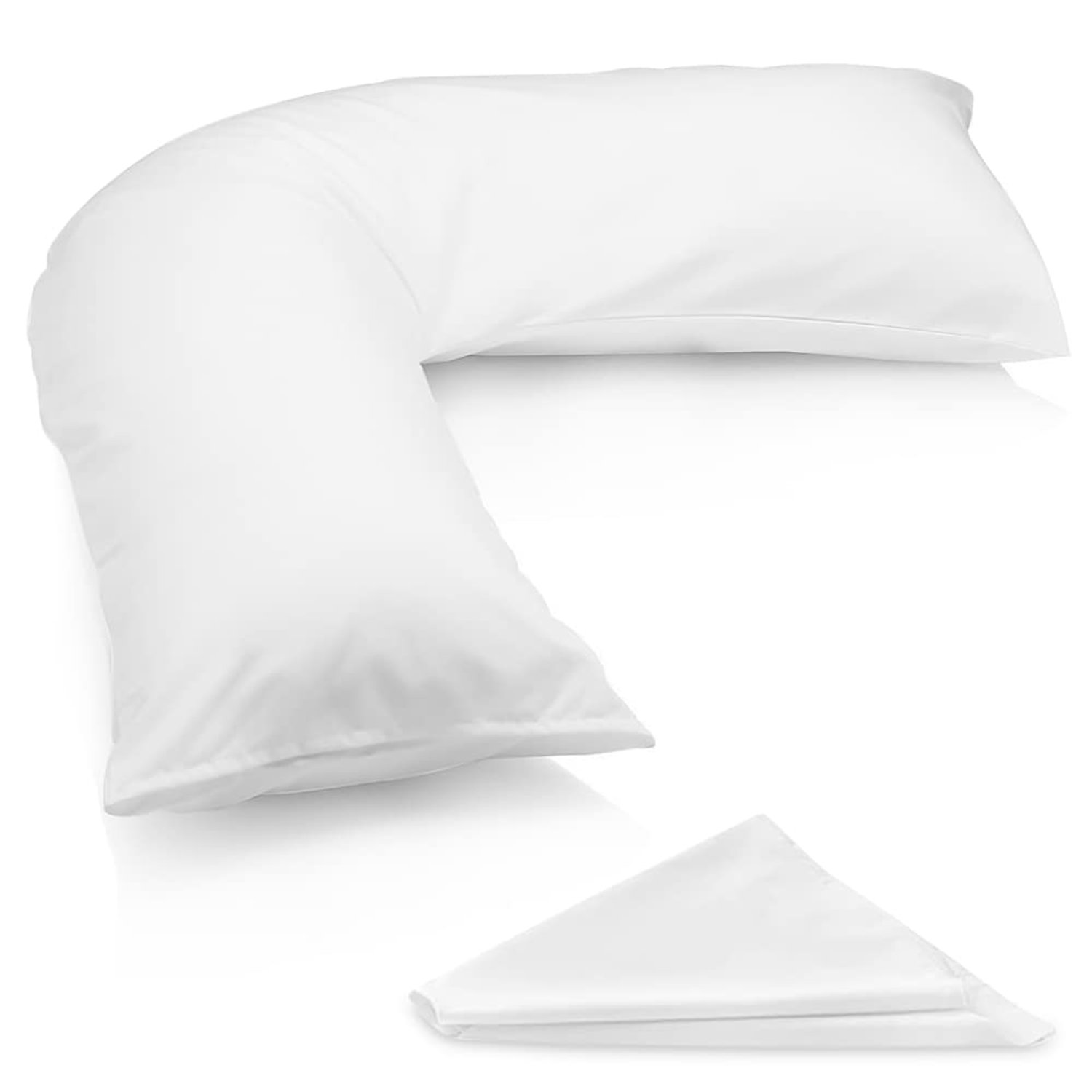 MH Traders Luxury Support V Pillow with Pillowcase. Orthopedic Support Pillow for Neck, Back & Shoulder Maternity & Pregnancy Pillow V Pillows with Microfiber Filling & Machine Washable