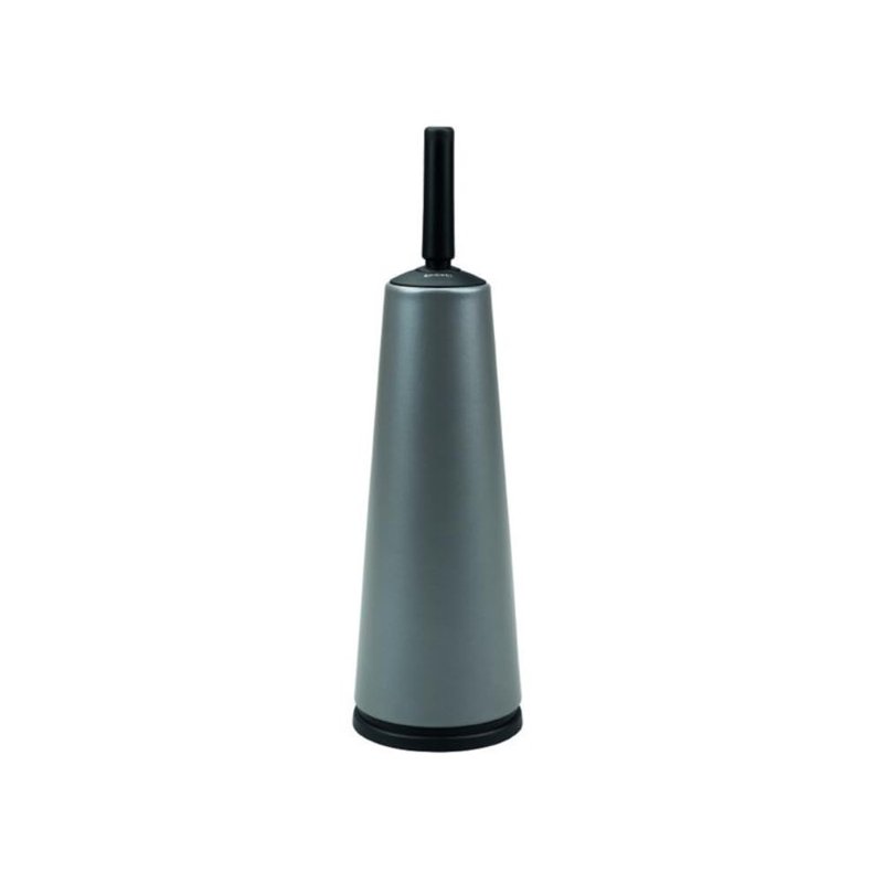 Brabantia Toilet Brush and Holder (Platinum) Corrosion Resistant, Easy Clean Bathroom Accessory Set, One Size, (477324)
